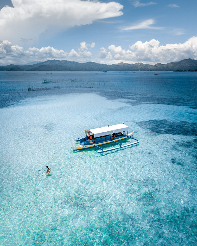 sea and boat aerial photography
