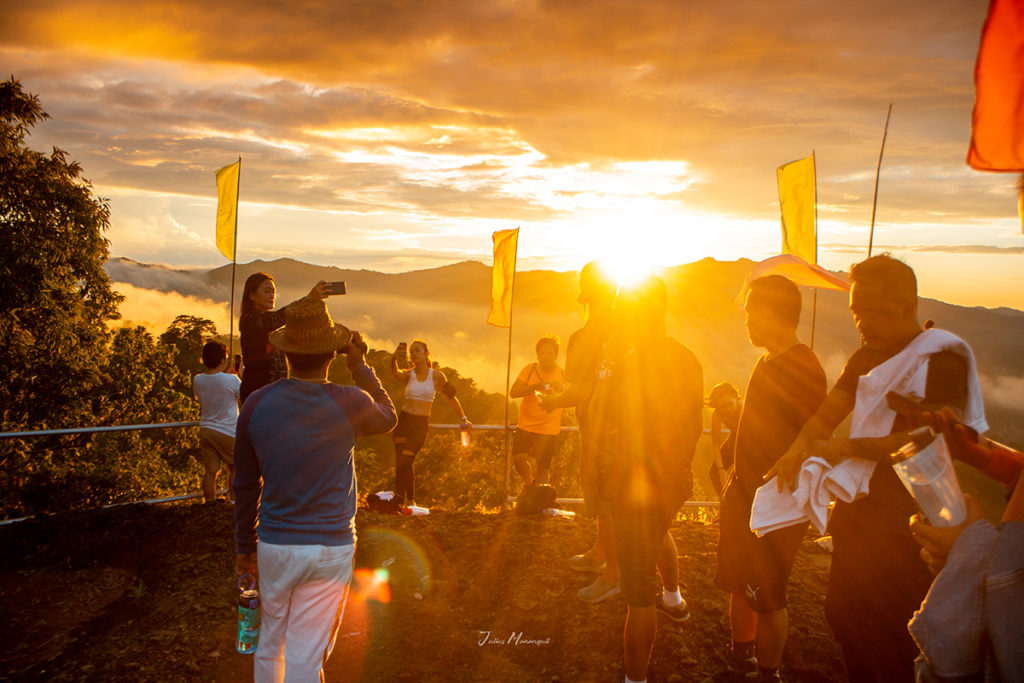 mountain hiking friends