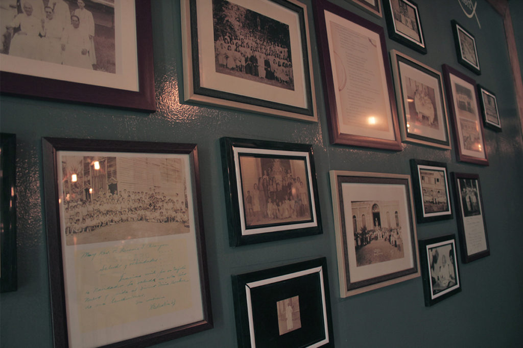 framed photos in cafe nicasio