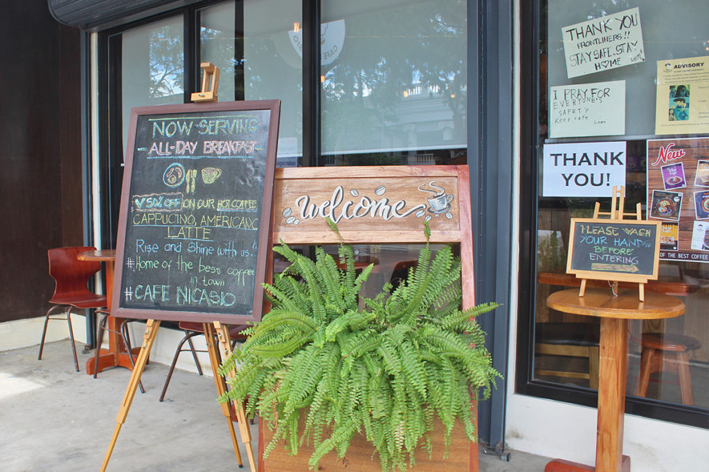 cafe shop welcome board