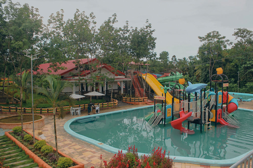 island water slides and pool
