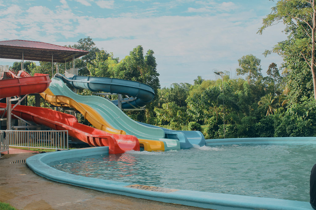 big water slides pool