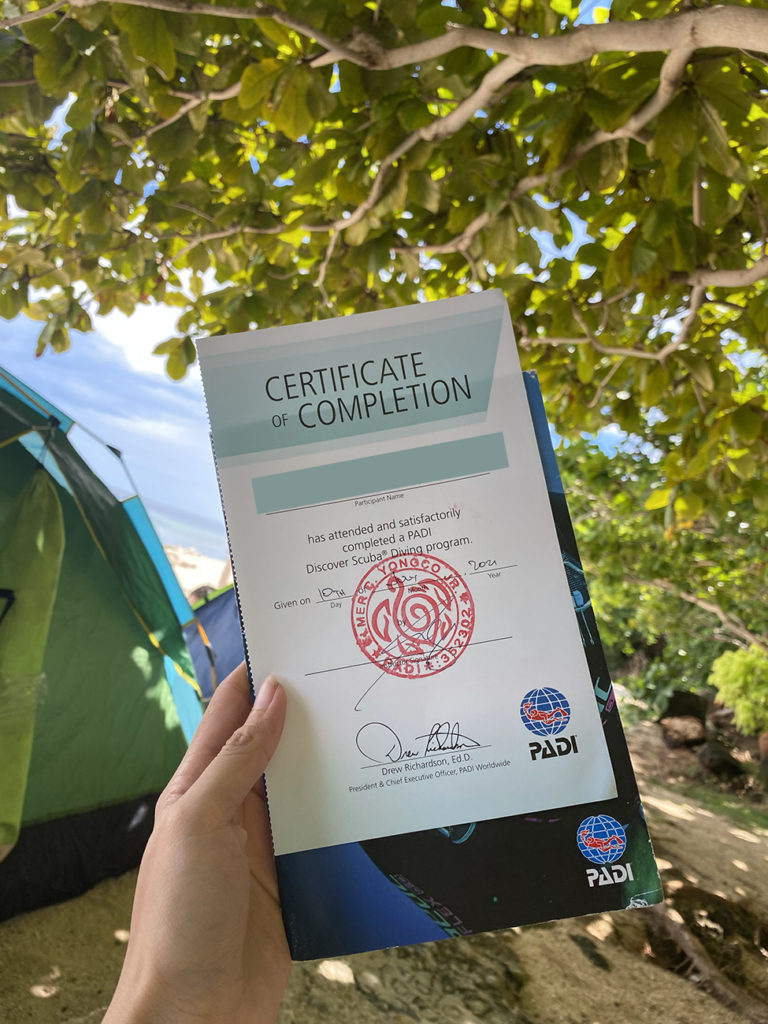 First Scuba Diving Experience in Aliguay Island 6 certification