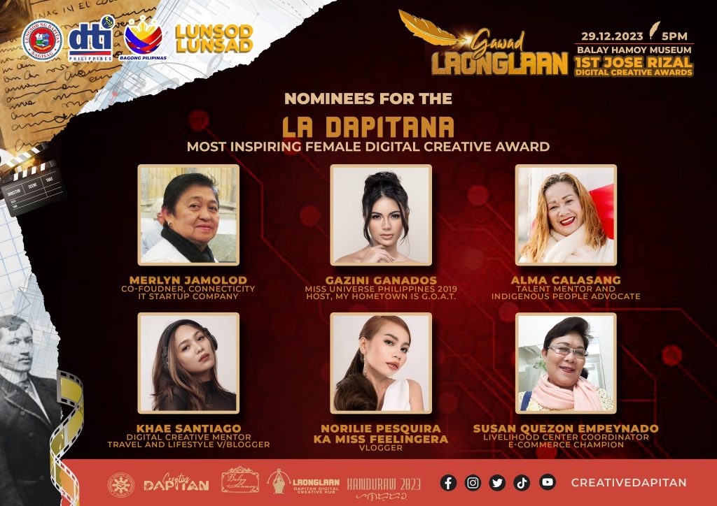 GAWAD LAONG LAAN 2023: Misskhae Nominated As Most Influential and Most Inspiring Digital Creative in Dapitan City 3 most inspiring female digital creative